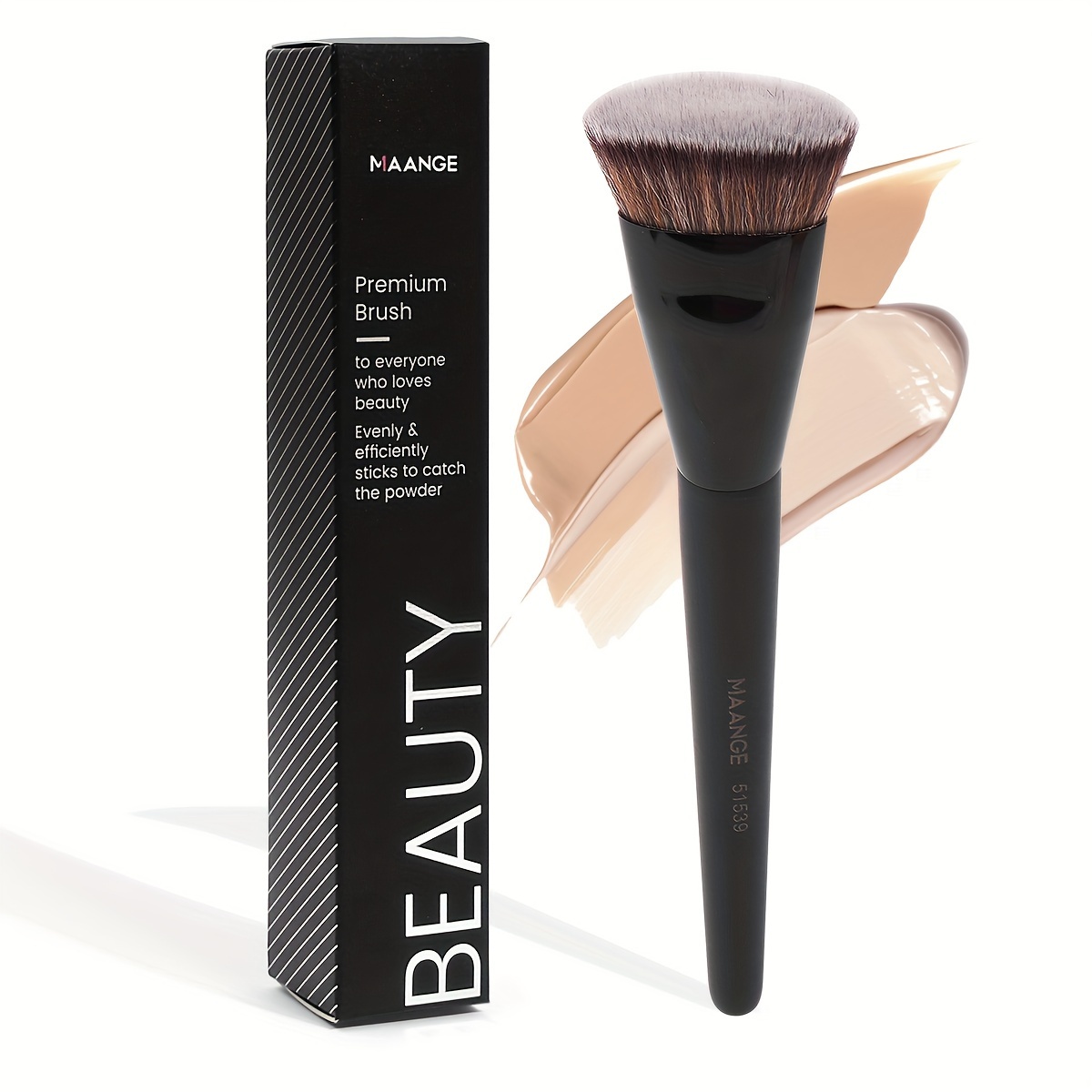 Maange Soft Fiber Foundation Brush - Versatile For Contouring, Tanning & Blending, Travel-friendly With Protective Case, Ideal Gift For Beginners, Flat, Makeup Brush, School
Maange Soft Fiber Foundation Brush - Versatile For Contouring, Tanning & Blending, Travel-friendly With Protective Case, Ideal Gift For Beginners, Flat, Makeup Brush, School