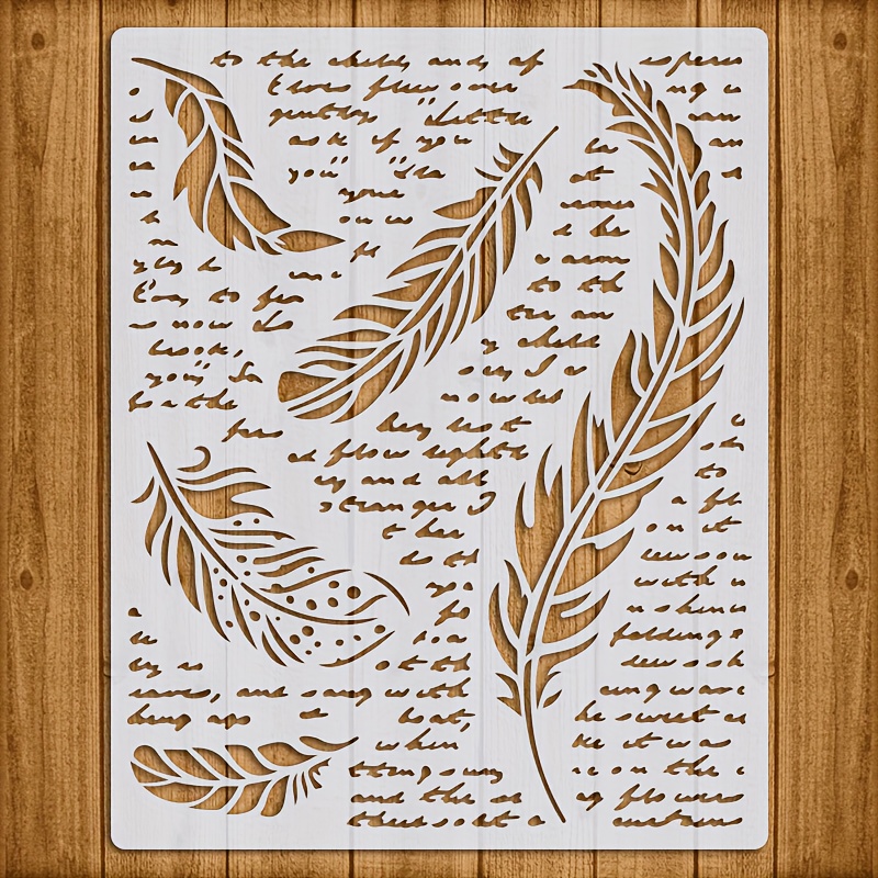 Feather Letter Stencils, 7.9" X 9.8", Reusable For Diy Crafts, Scrapbooking, Painting On Fabric, Wood, Canvas, Floor, Walls & Tiles
Feather Letter Stencils, 7.9" X 9.8", Reusable For Diy Crafts, Scrapbooking, Painting On Fabric, Wood, Canvas, Floor, Walls & Tiles