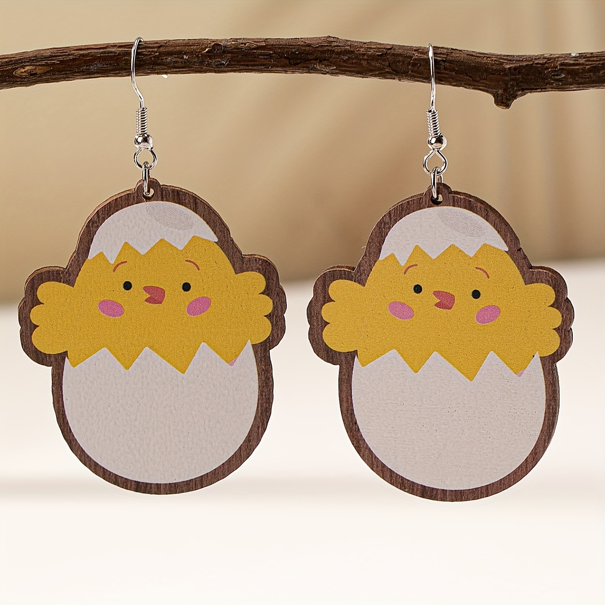 Cute Hen Rabbit Carrot Easter Egg Design Dangle Earrings Temu United