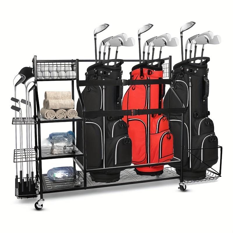 Golf Bag Storage Organizer, Golf Bag Organizer For Golf Bags And Golf Accessories, Golf Bag Holder, Oversized Golf Bag Holder With Wheels
Golf Bag Storage Organizer, Golf Bag Organizer For Golf Bags And Golf Accessories, Golf Bag Holder, Oversized Golf Bag Holder With Wheels