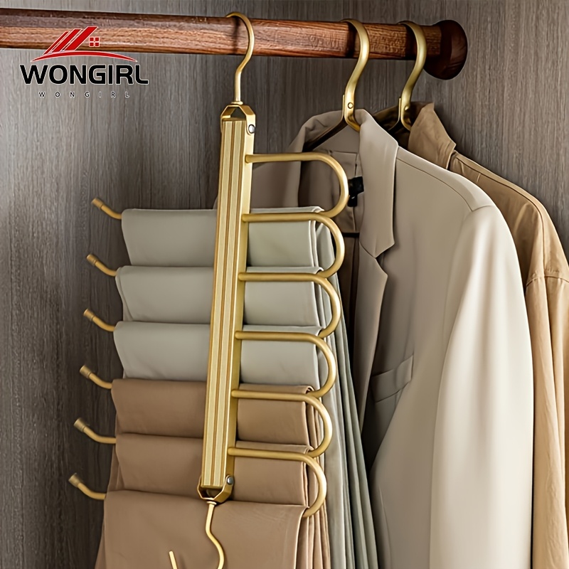 6-in-1 Rotatable Folding Stainless Steel Trouser Hanger - Space-saving Multi-functional Pants Organizer With Non-slip Design For Hotels, Home, And Travel - , Compact, And
6-in-1 Rotatable Folding Stainless Steel Trouser Hanger - Space-saving Multi-functional Pants Organizer With Non-slip Design For Hotels, Home, And Travel - , Compact, And