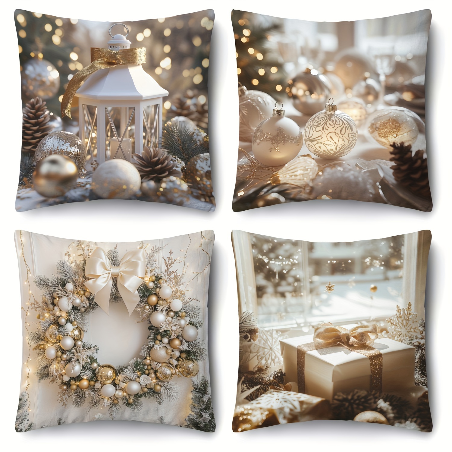 4pcs Christmas Christmas Gifts, Christmas Wreaths, , Washable, 18x18 - Suitable For , Car, Bedroom, Sofa, , - Inserts
4pcs Christmas Christmas Gifts, Christmas Wreaths, , Washable, 18x18 - Suitable For , Car, Bedroom, Sofa, , - Inserts