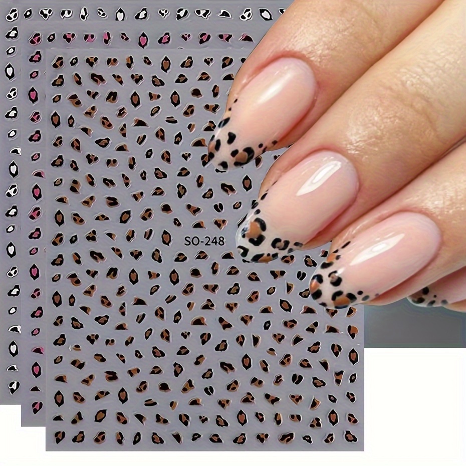 3 feuilles d'autocollants d'art d'ongle léopard chic 3D autocollants d' d'animaux roses mignons autocollants à noirs et pour la décoration des ongles
3 feuilles d'autocollants d'art d'ongle léopard chic 3D autocollants d' d'animaux roses mignons autocollants à noirs et pour la décoration des ongles