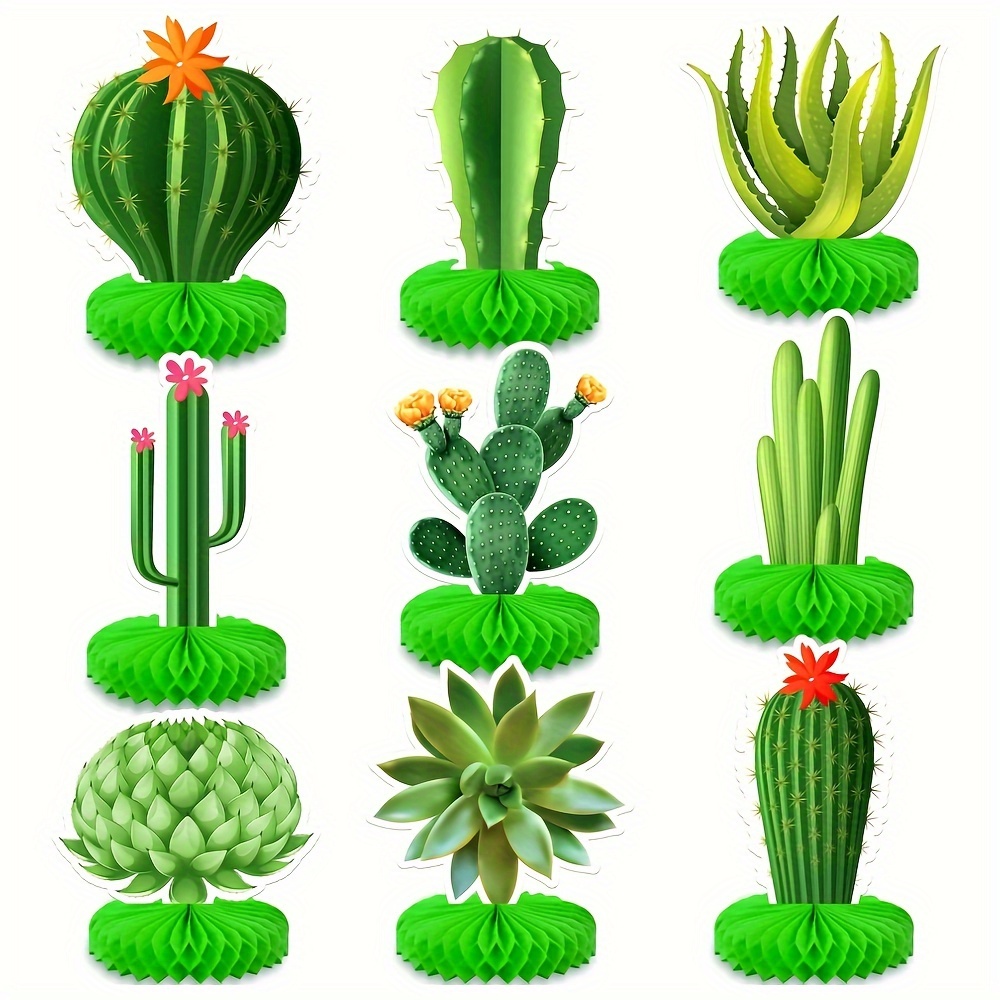 Emerald Green Paper Cactus Honeycomb Centerpieces - 9 Pcs Succulent & Taco Fiesta Party Table Decorations For Any Occasion
Emerald Green Paper Cactus Honeycomb Centerpieces - 9 Pcs Succulent & Taco Fiesta Party Table Decorations For Any Occasion
