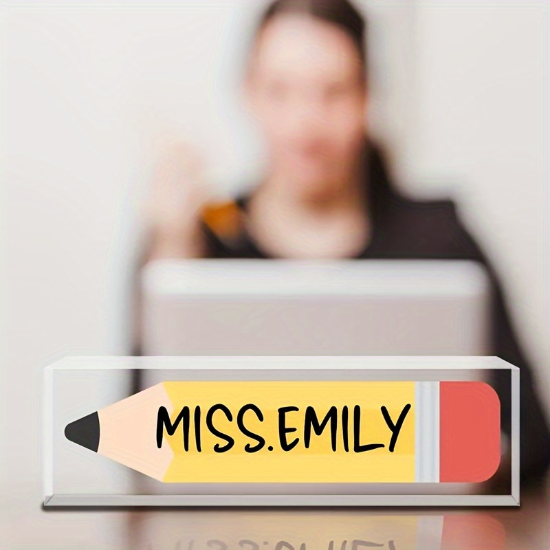 Personalized Acrylic Desk Nameplate - Office Decor, Perfect Gift For Boss, Teacher, Nurse, Colleague - Durable And Stylish
Personalized Acrylic Desk Nameplate - Office Decor, Perfect Gift For Boss, Teacher, Nurse, Colleague - Durable And Stylish