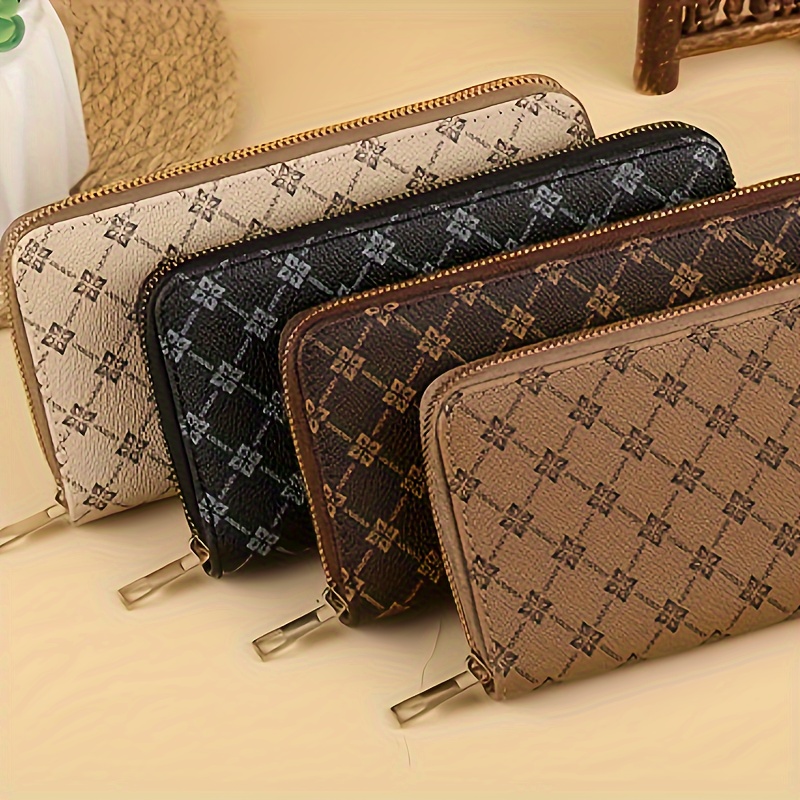1pc Vintage Argyle Pattern Wallet, Simple And Fashionable Clutch Bag, Multi Card Coin Purse With Zipper
1pc Vintage Argyle Pattern Wallet, Simple And Fashionable Clutch Bag, Multi Card Coin Purse With Zipper