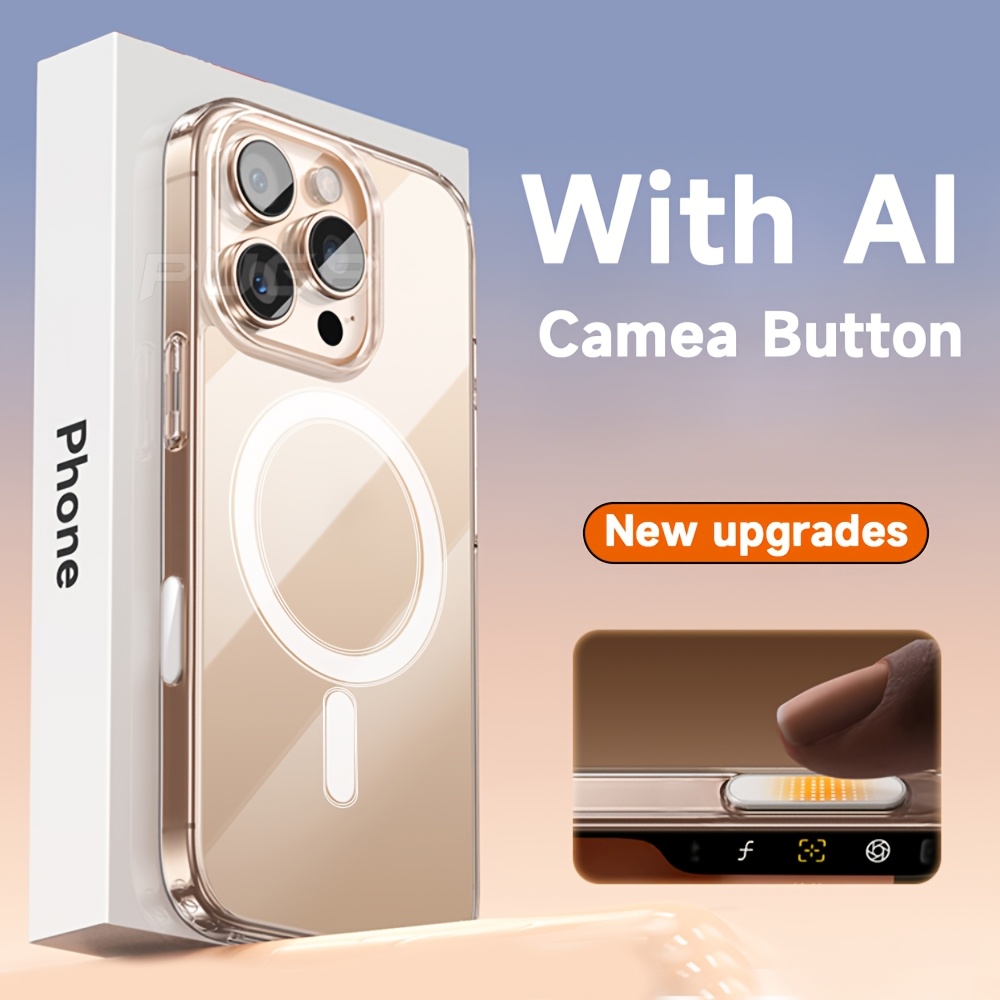 Luxury With Ai Camera Button Case For Plus 16pro 16promax Clear Hard Acrylic Magnetic Wireless Charging Transparent Shockproof Cover
Luxury With Ai Camera Button Case For Plus 16pro 16promax Clear Hard Acrylic Magnetic Wireless Charging Transparent Shockproof Cover