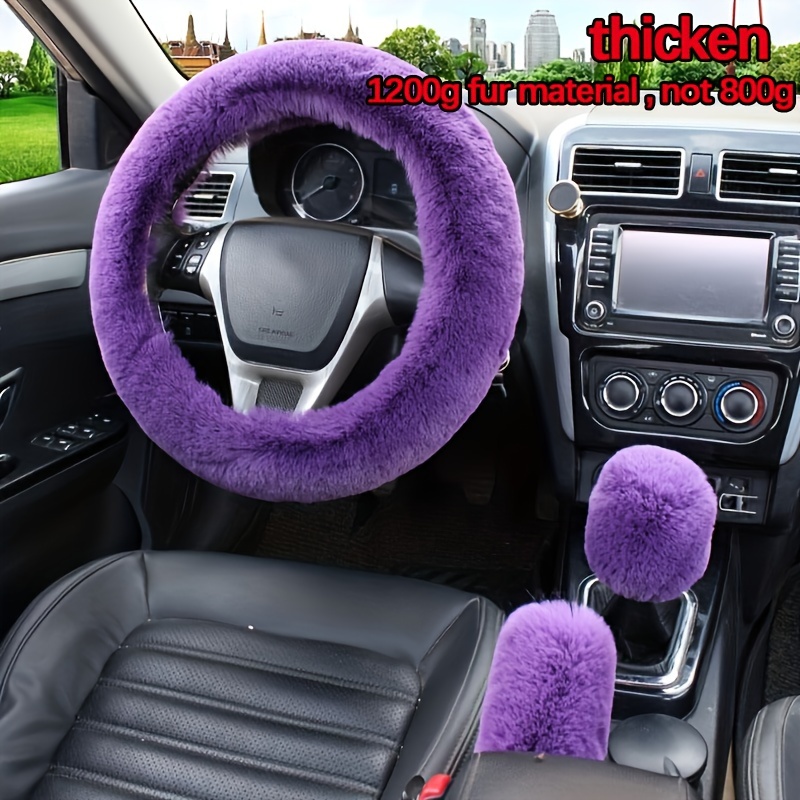 3pcs Set Womens Wool Fur Soft Furry Steering Wheel Covers Fluffy Cover Gear Shift Cover Warm Non-slip
3pcs Set Womens Wool Fur Soft Furry Steering Wheel Covers Fluffy Cover Gear Shift Cover Warm Non-slip