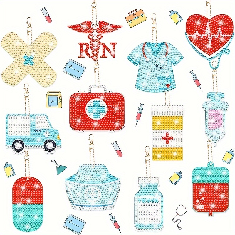 12pcs/set Medical Supplies Pendant Diamond Art Painting, Full Diamonds Bag Jewelry Pendant Keychain
12pcs/set Medical Supplies Pendant Diamond Art Painting, Full Diamonds Bag Jewelry Pendant Keychain