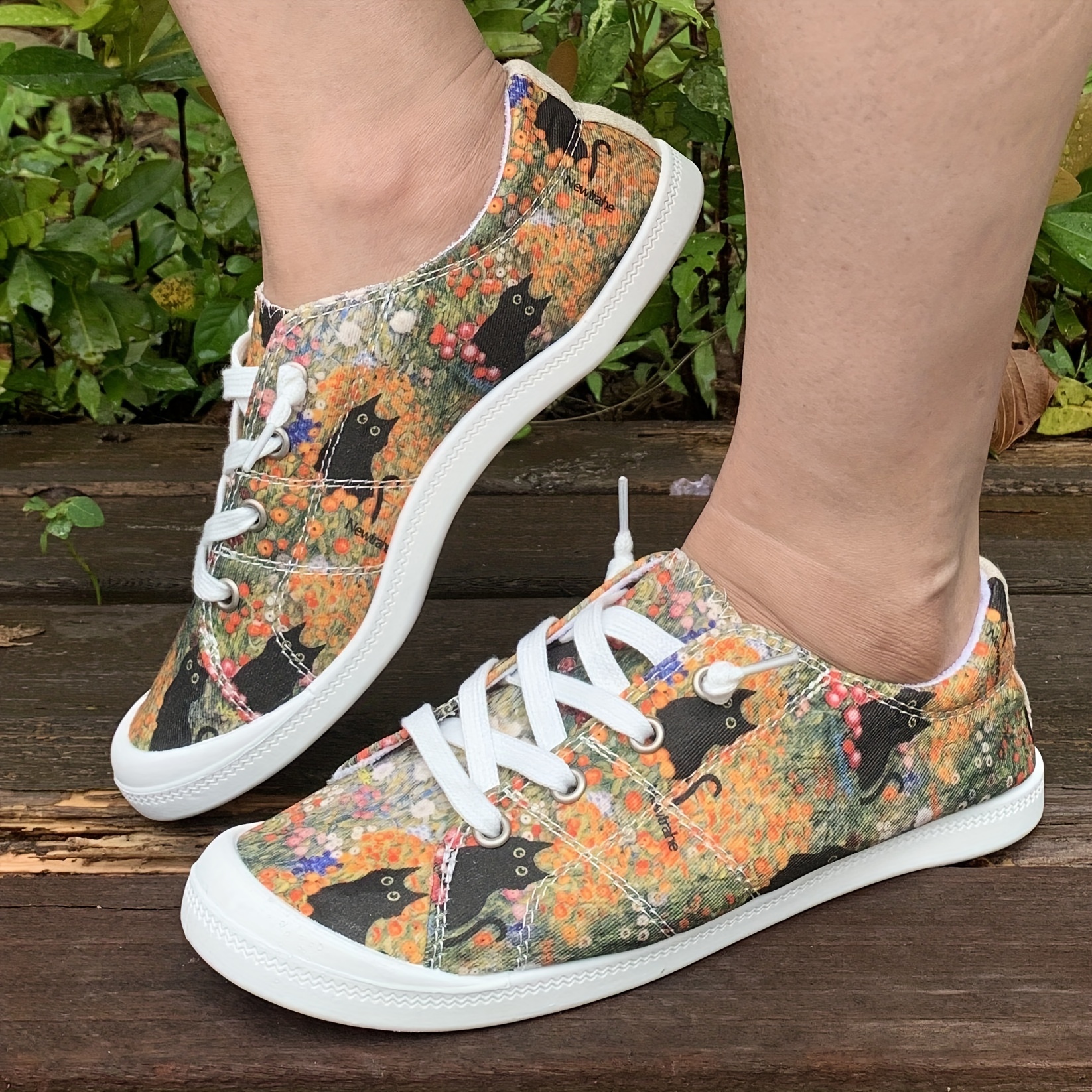 Women's Fashionable, Lightweight And Comfortable Walking Shoes, Colorful Flower And Black Cat Print Flat Shoes, Casual And Versatile Breathable Sports Shoes
Women's Fashionable, Lightweight And Comfortable Walking Shoes, Colorful Flower And Black Cat Print Flat Shoes, Casual And Versatile Breathable Sports Shoes