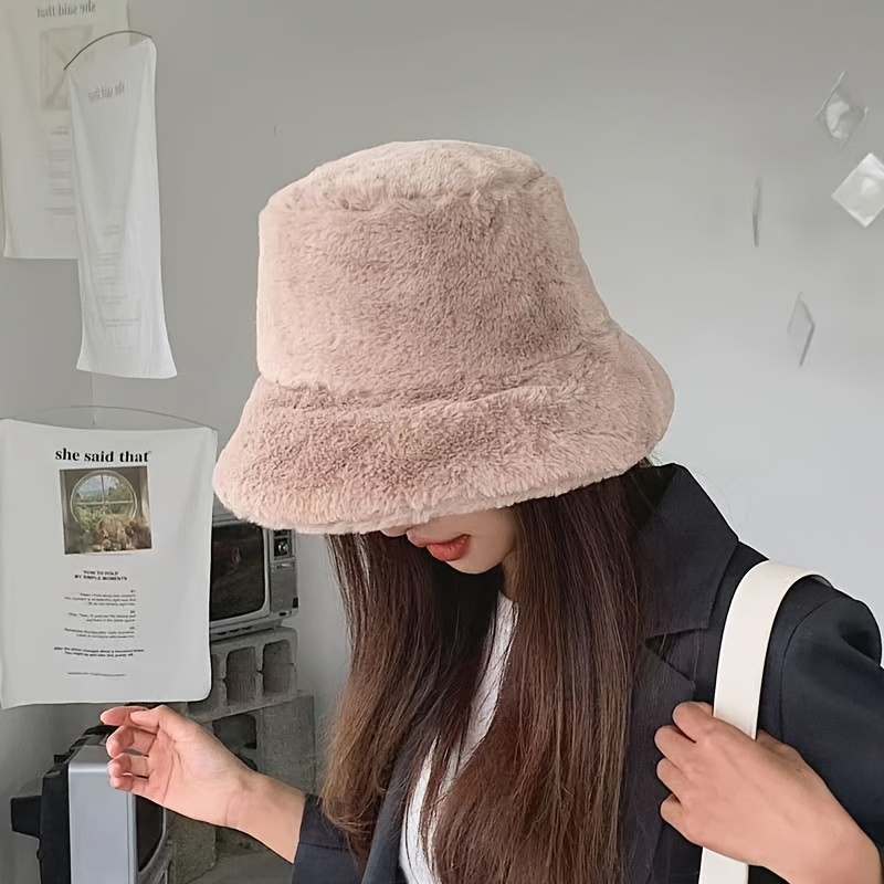 Cozy Fur Bucket Hat For Women - Plush, Thickened Winter Cap With Wide , Solid Color, Hand-washable
Cozy Fur Bucket Hat For Women - Plush, Thickened Winter Cap With Wide , Solid Color, Hand-washable
