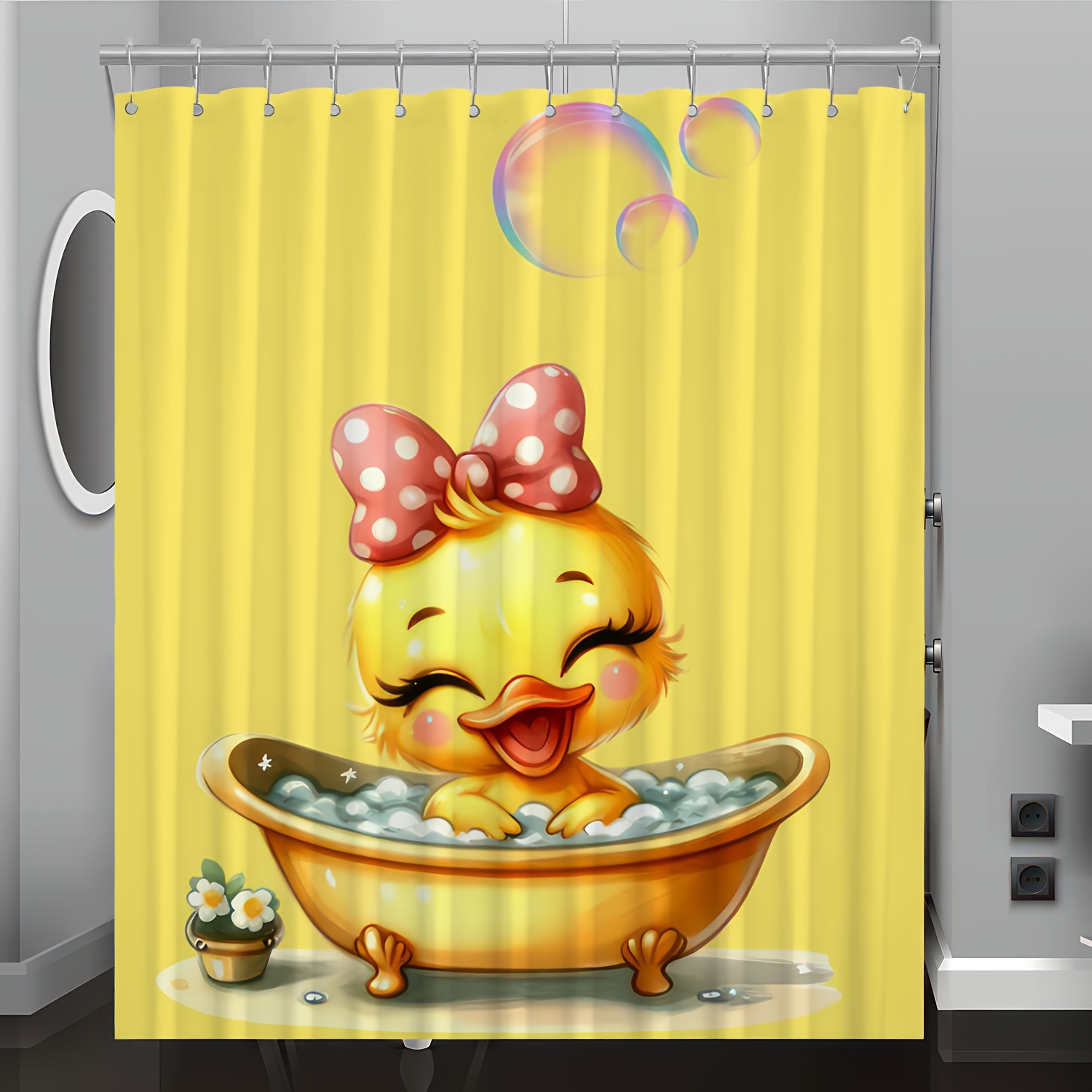 Cute Cartoon Shower Curtain - Waterproof Polyester, Machine Washable With Hooks Included - All Bathroom Decor
Cute Cartoon Shower Curtain - Waterproof Polyester, Machine Washable With Hooks Included - All Bathroom Decor