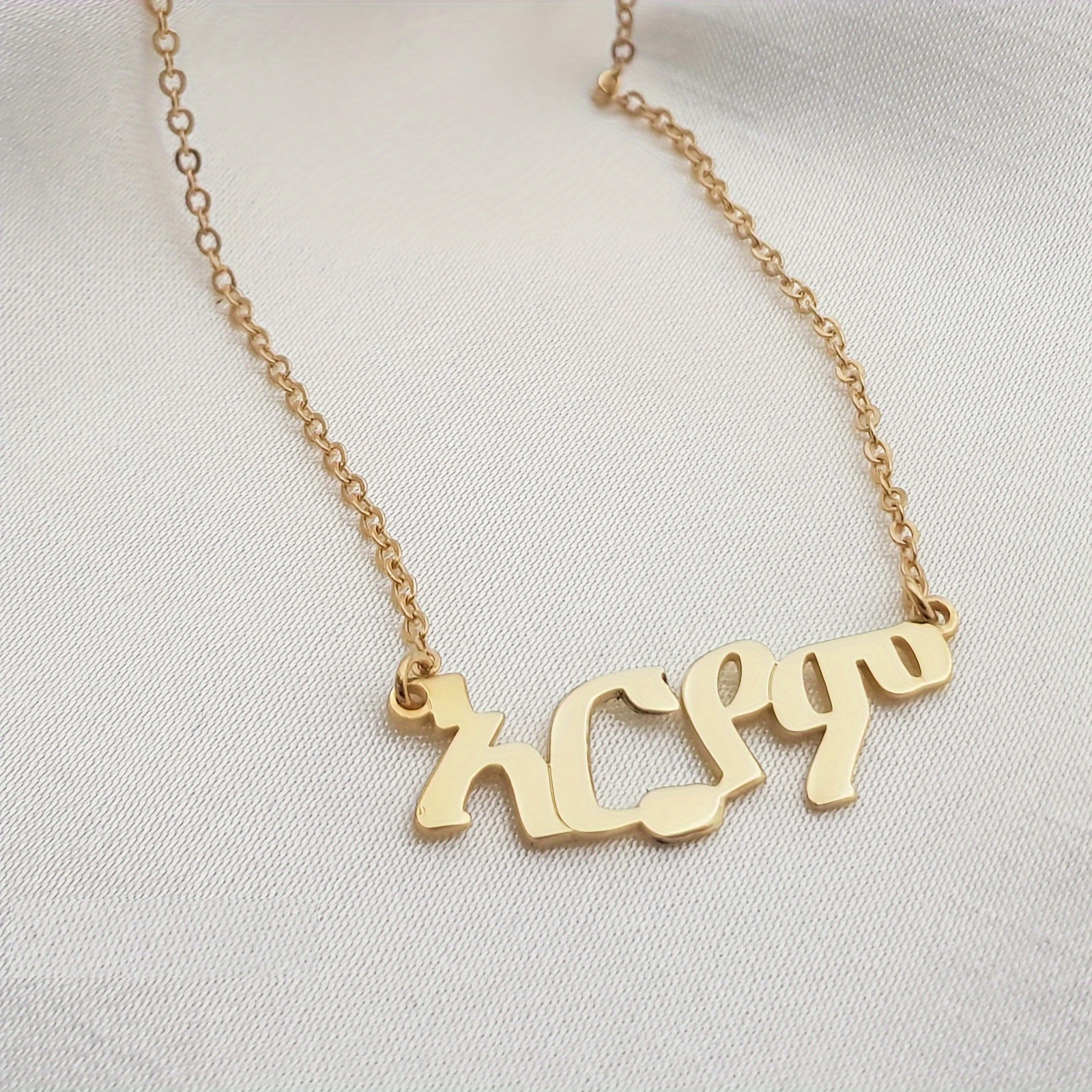 Customized Amhara Letter Pendant Necklace Adjustable Neck Chain Jewelry Decoration Accessory
Customized Amhara Letter Pendant Necklace Adjustable Neck Chain Jewelry Decoration Accessory
