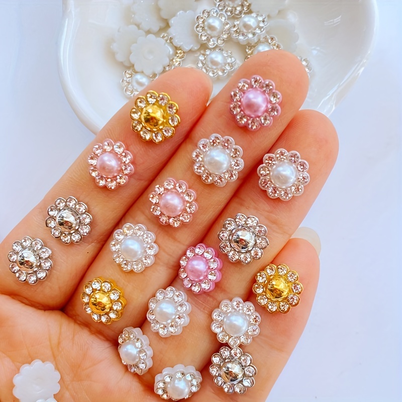 50/100pcs Resin Flower Round Pearl Flatback Crystals Nails Art Flatback Rhinestone Appliques Diy Wedding Scrapbook Nail Decor Accessories Crafts
50/100pcs Resin Flower Round Pearl Flatback Crystals Nails Art Flatback Rhinestone Appliques Diy Wedding Scrapbook Nail Decor Accessories Crafts