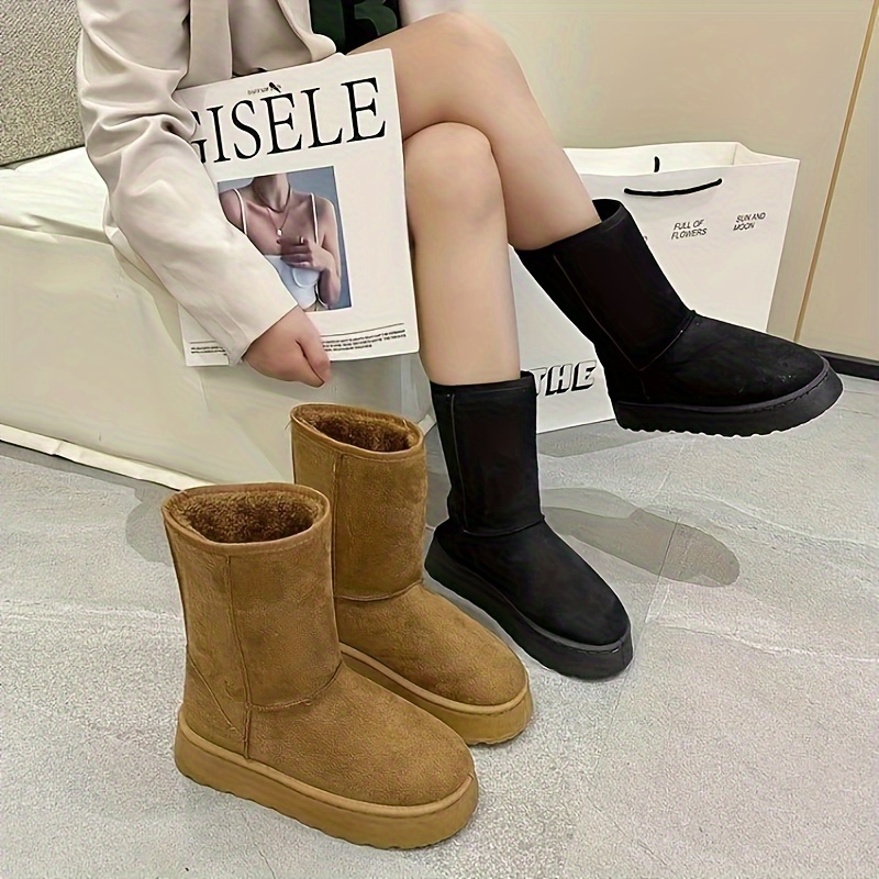 Bottines Chic à Enfiler pour Femmes - Doublure en Confortable, Semelle Épaisse, Bout Rond pour Robes d'Hiver | Lavable à
Bottines Chic à Enfiler pour Femmes - Doublure en Confortable, Semelle Épaisse, Bout Rond pour Robes d'Hiver | Lavable à