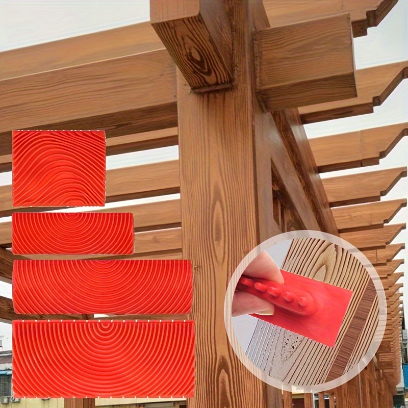 4 Pcs Wood Grain Texture Paint Roller Set - For Artistic Wood On Walls, Floors, Doors, And Fences
4 Pcs Wood Grain Texture Paint Roller Set - For Artistic Wood On Walls, Floors, Doors, And Fences