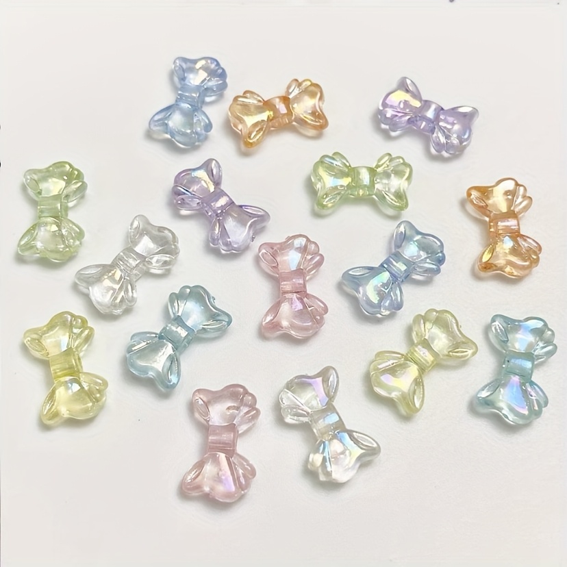 100pcs Iridescent Acrylic Bow Beads, Transparent Laser Small Beads For Diy Hair Accessories And Jewelry Crafting
100pcs Iridescent Acrylic Bow Beads, Transparent Laser Small Beads For Diy Hair Accessories And Jewelry Crafting