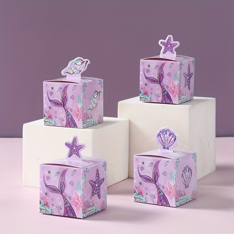24pcs Mermaid-themed Paper Candy Boxes With Nautical Accents - Birthday & Wedding Favors, Under The Sea Party Gift Packaging, Mermaid Party Decorations, Gifts, Packing Boxes
24pcs Mermaid-themed Paper Candy Boxes With Nautical Accents - Birthday & Wedding Favors, Under The Sea Party Gift Packaging, Mermaid Party Decorations, Gifts, Packing Boxes