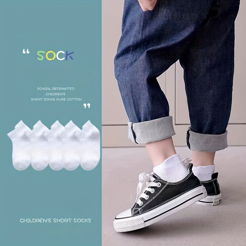 3 Pairs Of Kid's Cotton Blend Low-cut Socks, Comfy Breathable Soft Non-slip Thin Socks For Kid's Summer Daily And Outdoor Wearing
3 Pairs Of Kid's Cotton Blend Low-cut Socks, Comfy Breathable Soft Non-slip Thin Socks For Kid's Summer Daily And Outdoor Wearing