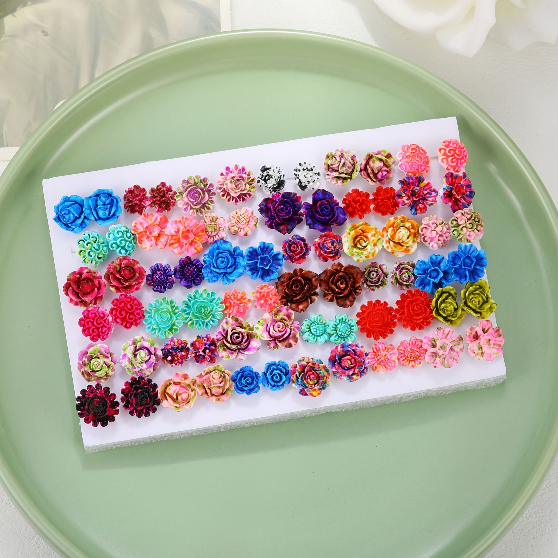36 Pairs Of Resin Earrings Set For Girls, New Fashionable And Trendy And Temperament Earrings
36 Pairs Of Resin Earrings Set For Girls, New Fashionable And Trendy And Temperament Earrings