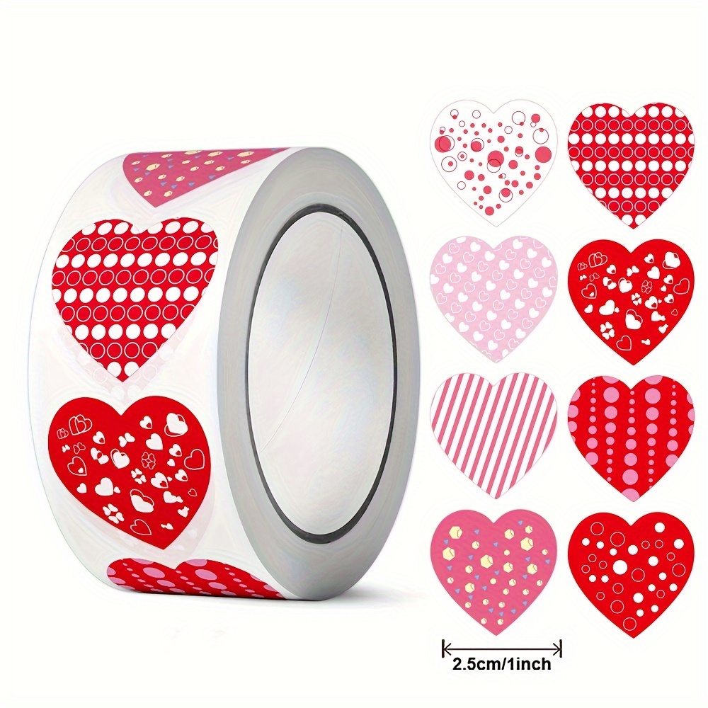 500pcs Roll Love Heart Stickers, Round Paper Labels For Scrapbooking, Gift Packaging, Birthday, Party, Wedding Stationery - Single Use
500pcs Roll Love Heart Stickers, Round Paper Labels For Scrapbooking, Gift Packaging, Birthday, Party, Wedding Stationery - Single Use