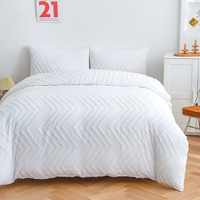 Bohemian White Quilt Cover 3pcs Set, Aesthetic And Cover With Embroidery Texture, With Zipper, Including 1 Quilt Cover And 2 Pillowcases, Suitable For Teenagers And Adults
Bohemian White Quilt Cover 3pcs Set, Aesthetic And Cover With Embroidery Texture, With Zipper, Including 1 Quilt Cover And 2 Pillowcases, Suitable For Teenagers And Adults