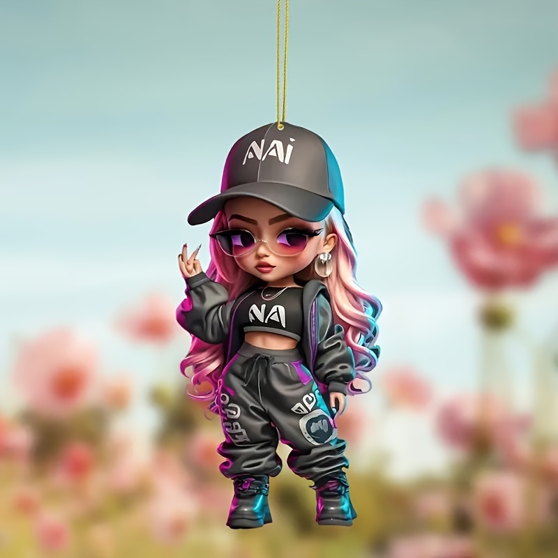 Chic Acrylic Girl Pendant With Glasses - Versatile Hanging Charm For Christmas Tree, Backpacks & Keychains - Thanksgiving, Halloween & Christmas Decor
Chic Acrylic Girl Pendant With Glasses - Versatile Hanging Charm For Christmas Tree, Backpacks & Keychains - Thanksgiving, Halloween & Christmas Decor