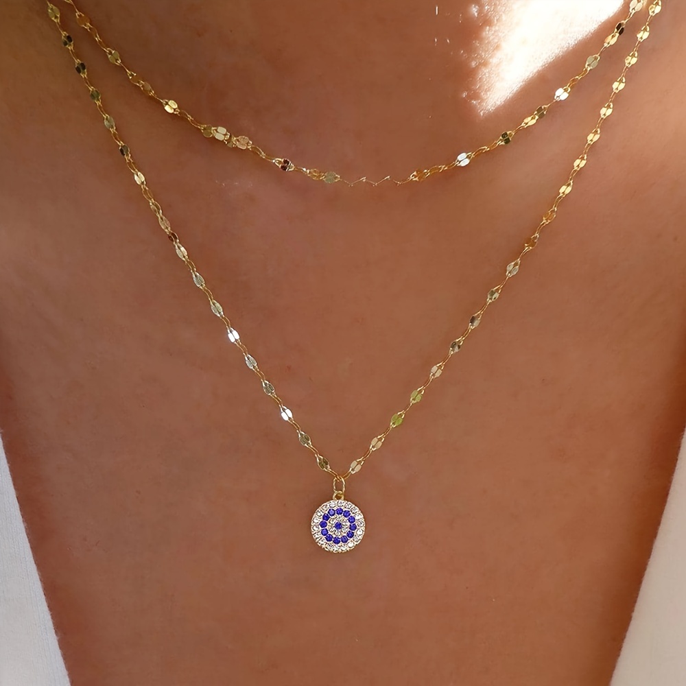 Golden Eye Pendant Necklace, Multi-layer, Vintage Style, Simple Elegant, Daily Wear Alloy Jewelry For Women
Golden Eye Pendant Necklace, Multi-layer, Vintage Style, Simple Elegant, Daily Wear Alloy Jewelry For Women
