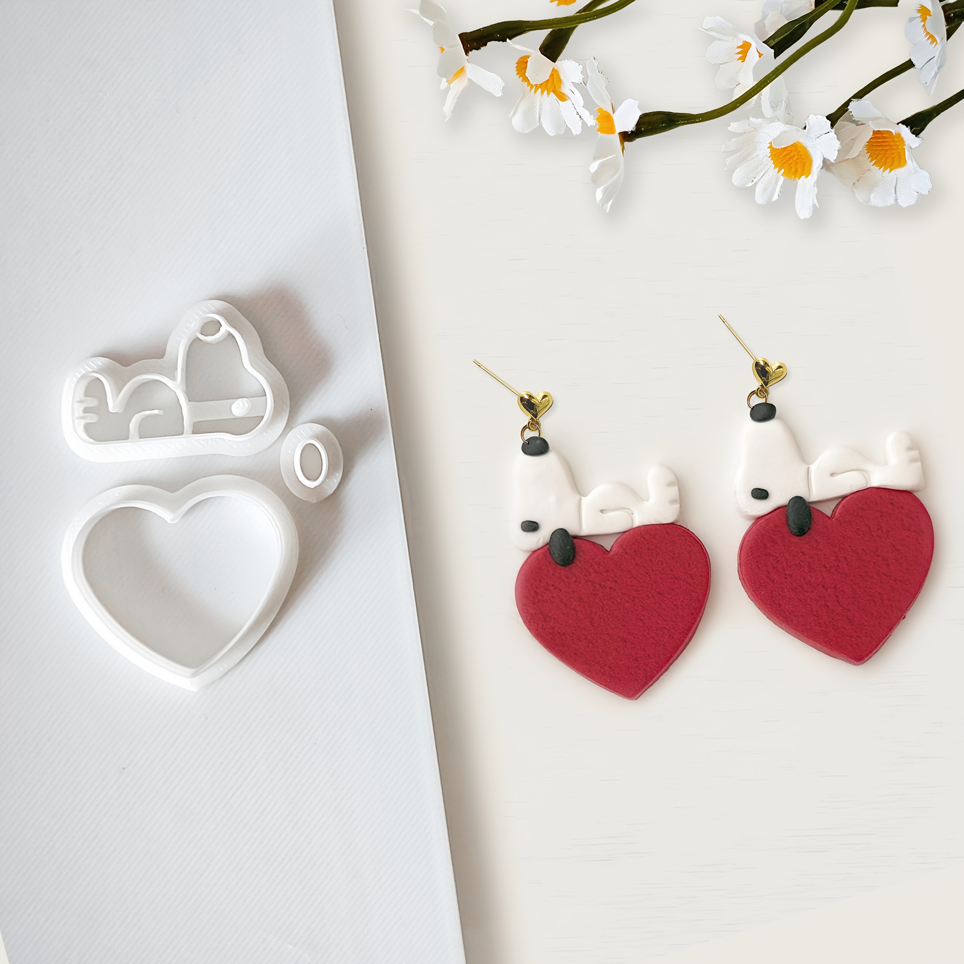 3pcs Heart - Shaped Cartoon Dog Polymerclay Set. Making Valentine's Day Heart - Shaped Soft Clay Earrings. Suitable For - Style Heart - Shaped Cartoon Pet Dog - Shaped Jewelry Making Kit.
3pcs Heart - Shaped Cartoon Dog Polymerclay Set. Making Valentine's Day Heart - Shaped Soft Clay Earrings. Suitable For - Style Heart - Shaped Cartoon Pet Dog - Shaped Jewelry Making Kit.