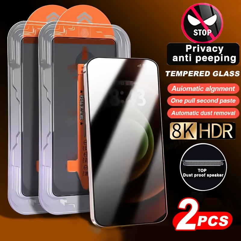 2-pack Tempered Glass Screen Protector For Iphone 11/12/13/14/15/16 Pro , , Oleophobic Coating, Dust-free Installation, Privacy Anti-peeping, 8k Hdr, Auto Alignment, , Top Speaker Protection
2-pack Tempered Glass Screen Protector For Iphone 11/12/13/14/15/16 Pro , , Oleophobic Coating, Dust-free Installation, Privacy Anti-peeping, 8k Hdr, Auto Alignment, , Top Speaker Protection
