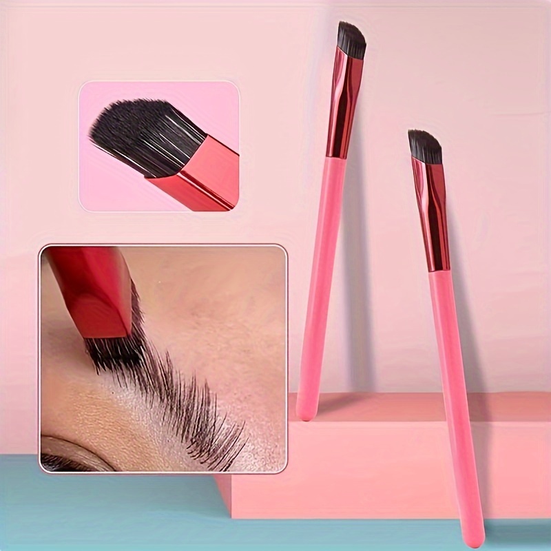 2pcs Angled Brow Brushes For Women, Alcohol-free Polyester Bristles, Wand Applicator For All Skin Types, Abs Plastic Handle - Makeup Tool For Eyebrow, Beard, Hairline & Concealing
2pcs Angled Brow Brushes For Women, Alcohol-free Polyester Bristles, Wand Applicator For All Skin Types, Abs Plastic Handle - Makeup Tool For Eyebrow, Beard, Hairline & Concealing