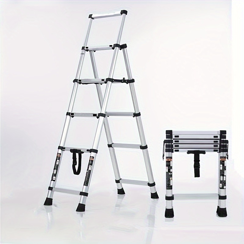 1pc Versatile Ladder For Home Use, With Adjustable Height And Foldable Design, Made Of Aluminum Alloy For Engineering Purposes, Suitable For Climbing And Ascending
1pc Versatile Ladder For Home Use, With Adjustable Height And Foldable Design, Made Of Aluminum Alloy For Engineering Purposes, Suitable For Climbing And Ascending