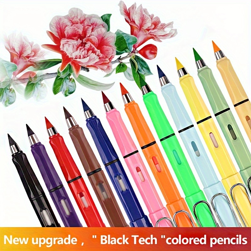 

30pcs/set Colored Pencils - Elegant & Classic Colors Combination - 0.5mm Inkless Metal Pen Magic Pencils For Eternal Artwork Halloween, Thanksgiving And Christmas Gift Easter Gift