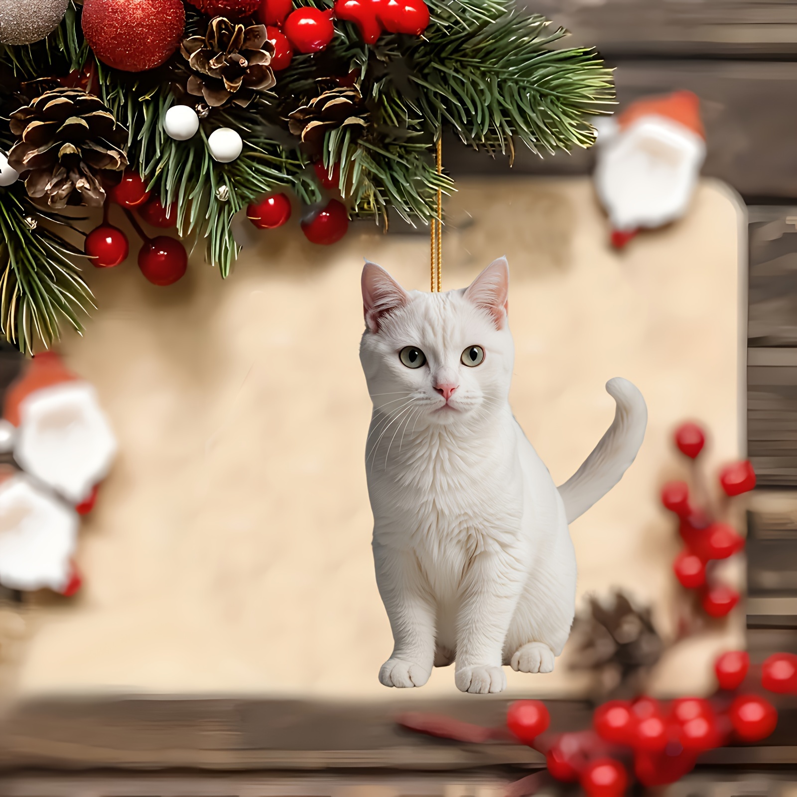 1pc White Cat Acrylic Pendant - Car And Bag Decoration, Cute And Charm, Ideal Gift For Anniversary, Halloween, Christmas Cat Ornaments
1pc White Cat Acrylic Pendant - Car And Bag Decoration, Cute And Charm, Ideal Gift For Anniversary, Halloween, Christmas Cat Ornaments