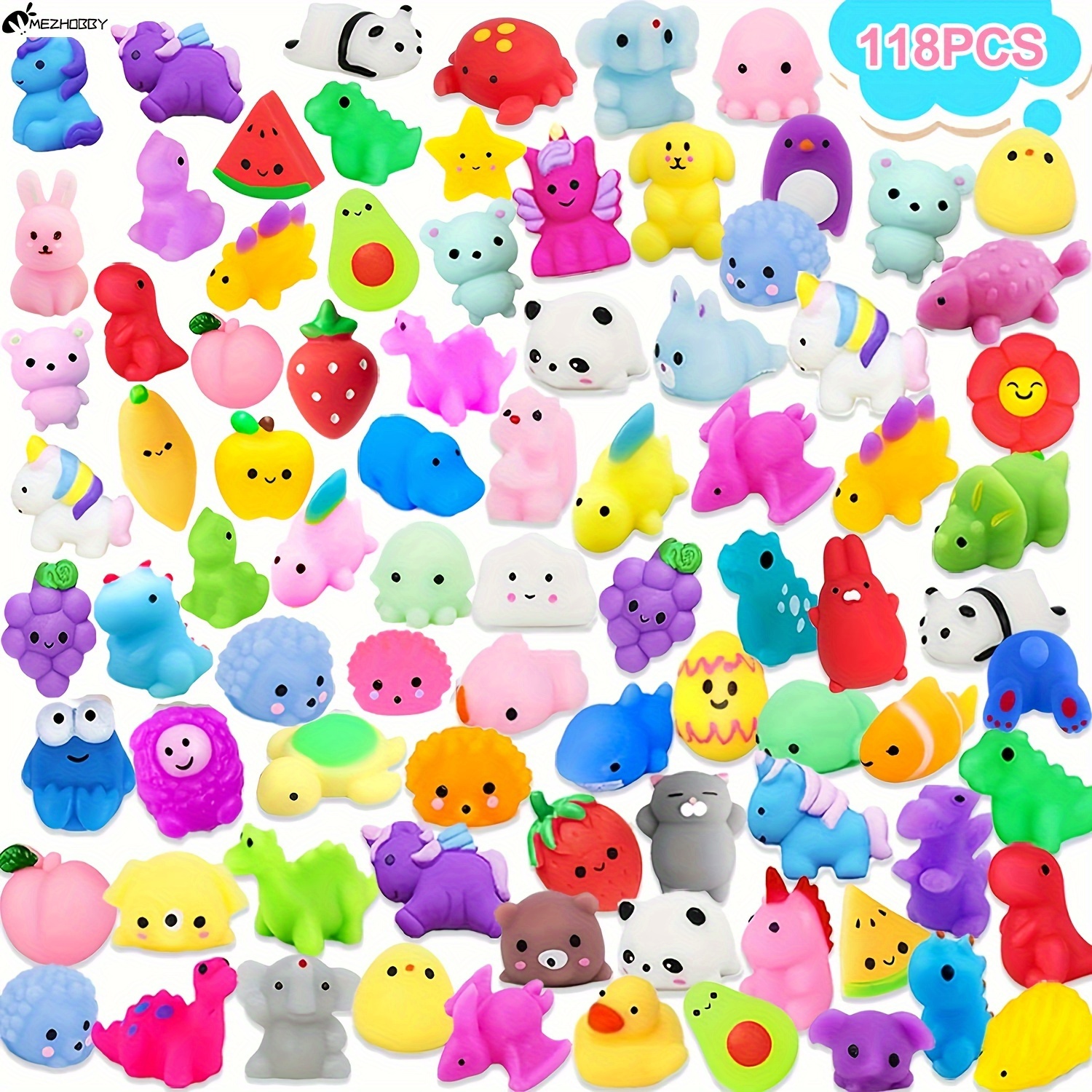 Mezhobby 118pcs Kawaii Mochi Toys, Mini Fidget Toys Bulk For , Party Favors, Class Prizes, Valentine's Day Easter , Christmas Stuffers - Random Colors, Color Random
Mezhobby 118pcs Kawaii Mochi Toys, Mini Fidget Toys Bulk For , Party Favors, Class Prizes, Valentine's Day Easter , Christmas Stuffers - Random Colors, Color Random
