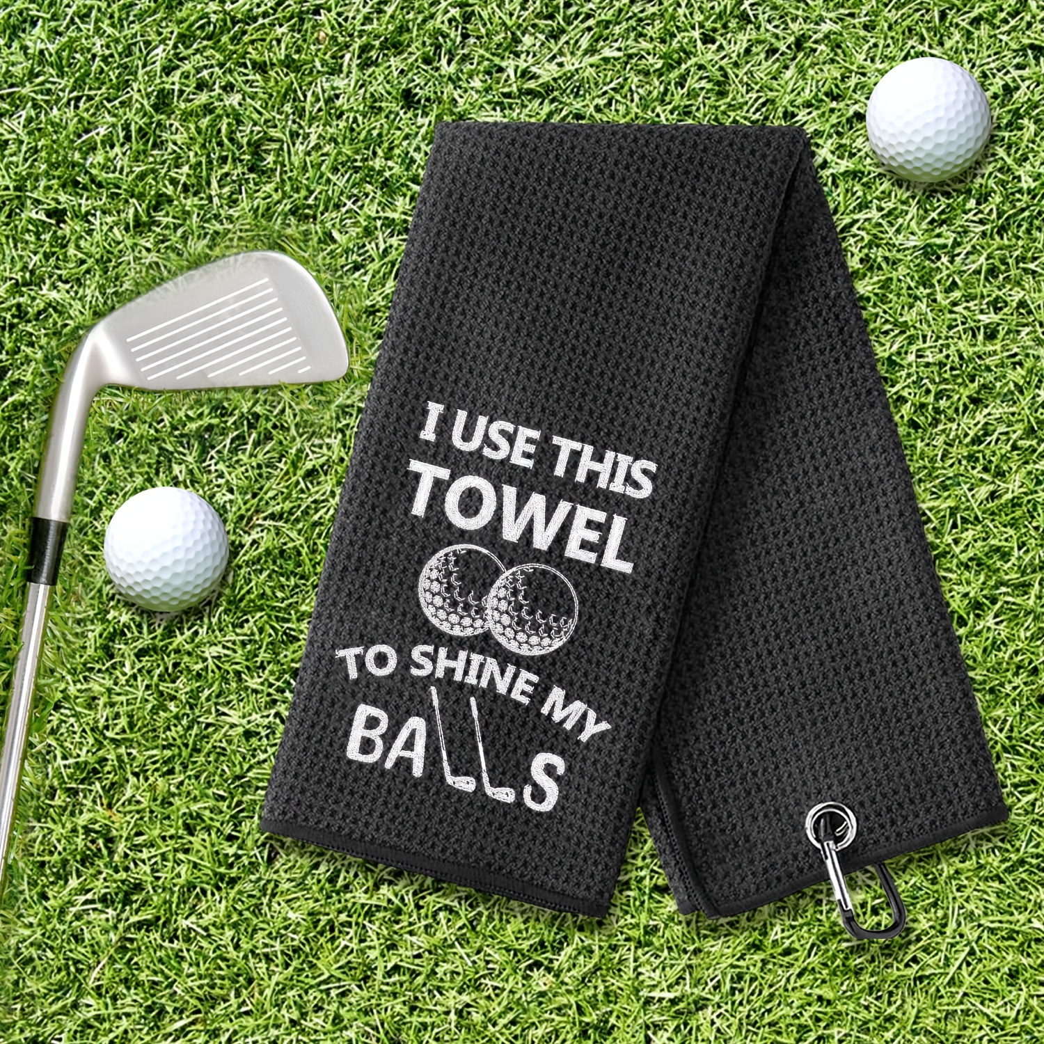 Premium Embroidered Golf Towel With Clip - Perfect , - Polyester/nylon , Machine Washable - Black
Premium Embroidered Golf Towel With Clip - Perfect , - Polyester/nylon , Machine Washable - Black