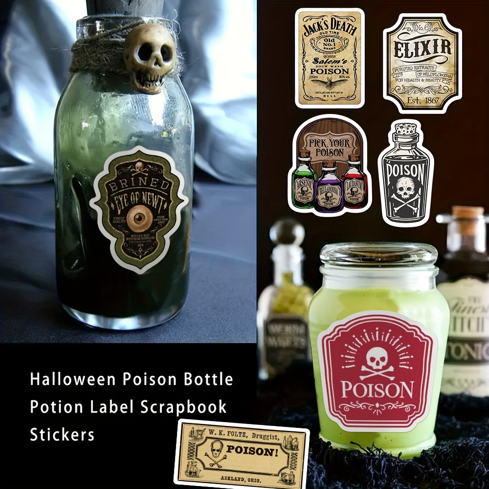 55-piece Vintage Witchy Apothecary Sticker Set - Matte Finish, Self-adhesive Potion Labels For Scrapbooking & Diy Crafts, Perfect Easter Gift
55-piece Vintage Witchy Apothecary Sticker Set - Matte Finish, Self-adhesive Potion Labels For Scrapbooking & Diy Crafts, Perfect Easter Gift