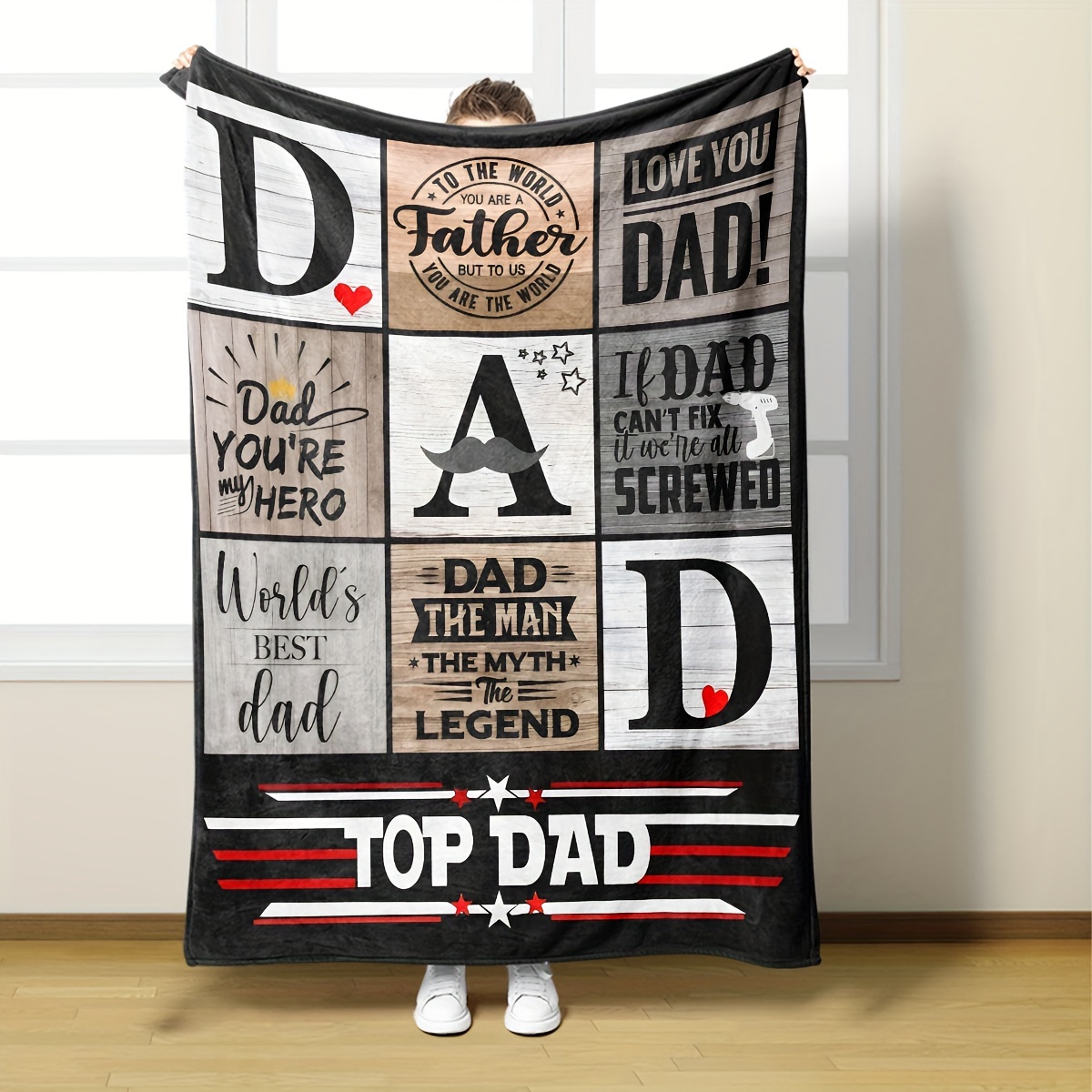 Soft Flannel Dad Blanket - Perfect Father's Day & Birthday Gift For Dad, All-season Cozy Throw With Digital Print, Hypoallergenic
Soft Flannel Dad Blanket - Perfect Father's Day & Birthday Gift For Dad, All-season Cozy Throw With Digital Print, Hypoallergenic
