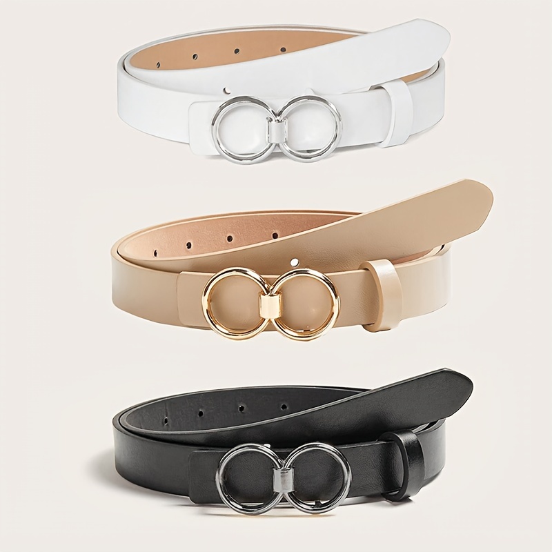3pcs Fashionable Women's Waist Belt Set - Leather, Adjustable, For Dresses, Jeans, Casual To Formal - White, Khaki, Black
3pcs Fashionable Women's Waist Belt Set - Leather, Adjustable, For Dresses, Jeans, Casual To Formal - White, Khaki, Black