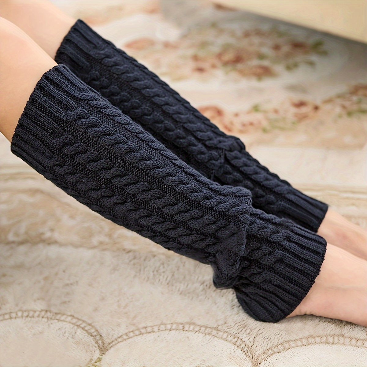 Twist Knit Leg Warmers, Fashion Soft Knee High Socks, Women's Stockings & Hosiery
Twist Knit Leg Warmers, Fashion Soft Knee High Socks, Women's Stockings & Hosiery