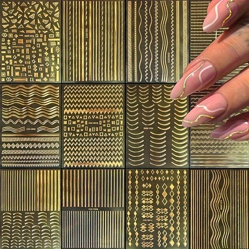 12pcs Of 3d Shiny Stickers, French Nail Stickers, Nail Sticker Accessories, Unique Nail Art - Shiny Self-adhesive Stickers, Glossy Treatment, Fantasy Theme, Gift For Girls
12pcs Of 3d Shiny Stickers, French Nail Stickers, Nail Sticker Accessories, Unique Nail Art - Shiny Self-adhesive Stickers, Glossy Treatment, Fantasy Theme, Gift For Girls