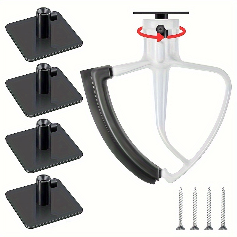 Abs Mixer Attachment Holders 4-pack, Universal Organizer For Accessories - Flat Beater, Flex Beater Storage Solution
Abs Mixer Attachment Holders 4-pack, Universal Organizer For Accessories - Flat Beater, Flex Beater Storage Solution