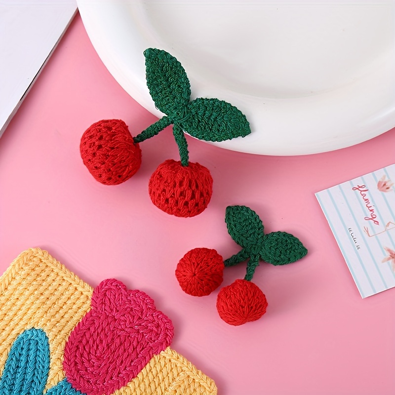 Hand-woven Fabric Cherry Appliques For Diy Crafts, Hair Accessories - 3/5/9 Pack Decorative Crochet Cherry Embellishments For Hair Clips, Scrunchies, And Crafting
Hand-woven Fabric Cherry Appliques For Diy Crafts, Hair Accessories - 3/5/9 Pack Decorative Crochet Cherry Embellishments For Hair Clips, Scrunchies, And Crafting