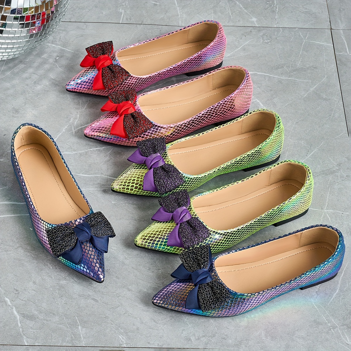 Women's Trendy Bowknot Decor Flat Shoes, Fashion Pointed Toe Slip On Shoes, Lightweight & Comfortable Shoes
Women's Trendy Bowknot Decor Flat Shoes, Fashion Pointed Toe Slip On Shoes, Lightweight & Comfortable Shoes