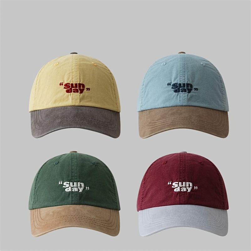 Vintage Color Baseball Caps With "" Embroidery, Dad Hats, Unisex, Adjustable, Outdoor Casual Wear
Vintage Color Baseball Caps With "" Embroidery, Dad Hats, Unisex, Adjustable, Outdoor Casual Wear