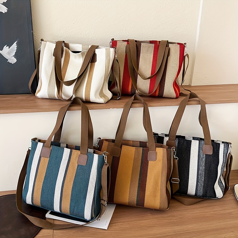Striped Women's Bag New Commuting - Shoulder Bag Top Bag Ladies Women's Shopping Bag
Striped Women's Bag New Commuting - Shoulder Bag Top Bag Ladies Women's Shopping Bag
