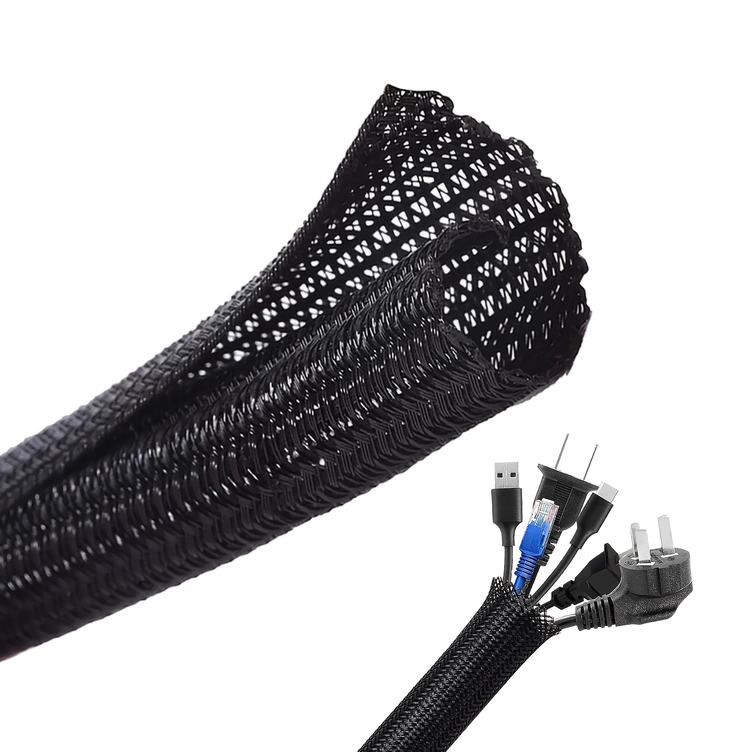 10ft Self-wrapping Cable Management Sleeve - Cord Protector For Tv, Computer, Car, Office & Home Use, 1pc
10ft Self-wrapping Cable Management Sleeve - Cord Protector For Tv, Computer, Car, Office & Home Use, 1pc