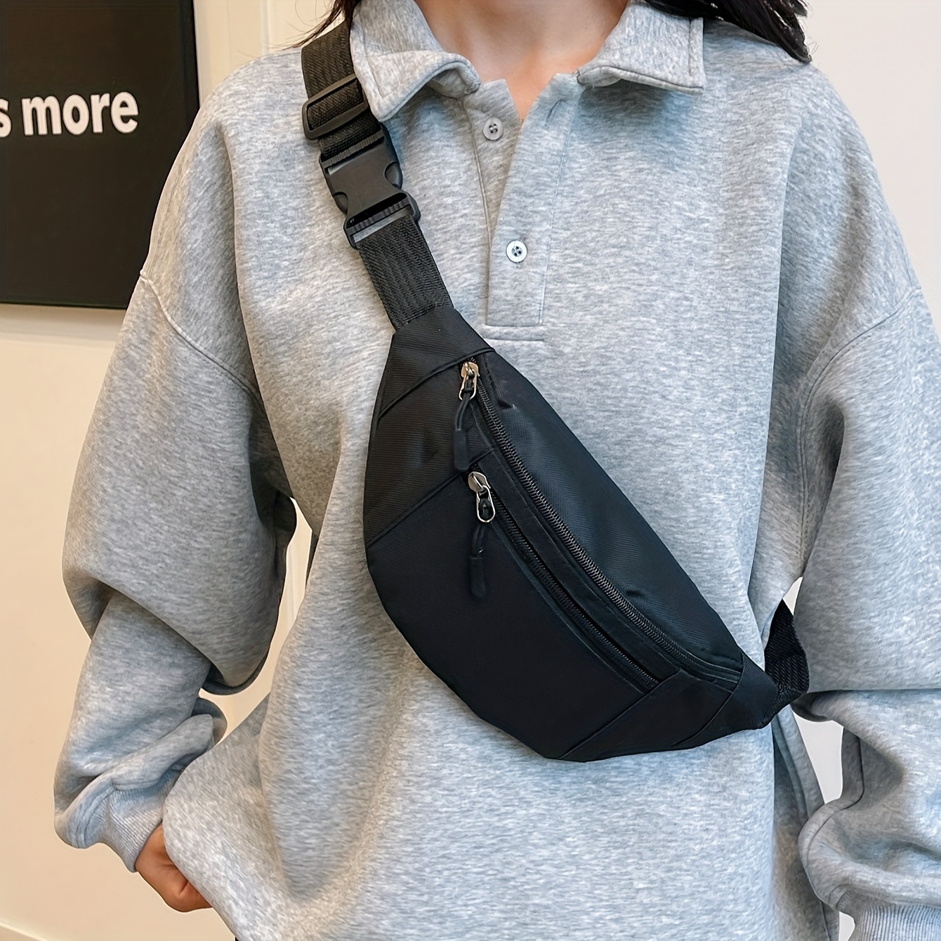 Versatile Adjustable Travel Organizer - Lightweight, Outdoor Waist Pack For Sports, Running & Walking | Stylish Black Oxford Fabric Fanny Pack With Zip Closure
Versatile Adjustable Travel Organizer - Lightweight, Outdoor Waist Pack For Sports, Running & Walking | Stylish Black Oxford Fabric Fanny Pack With Zip Closure