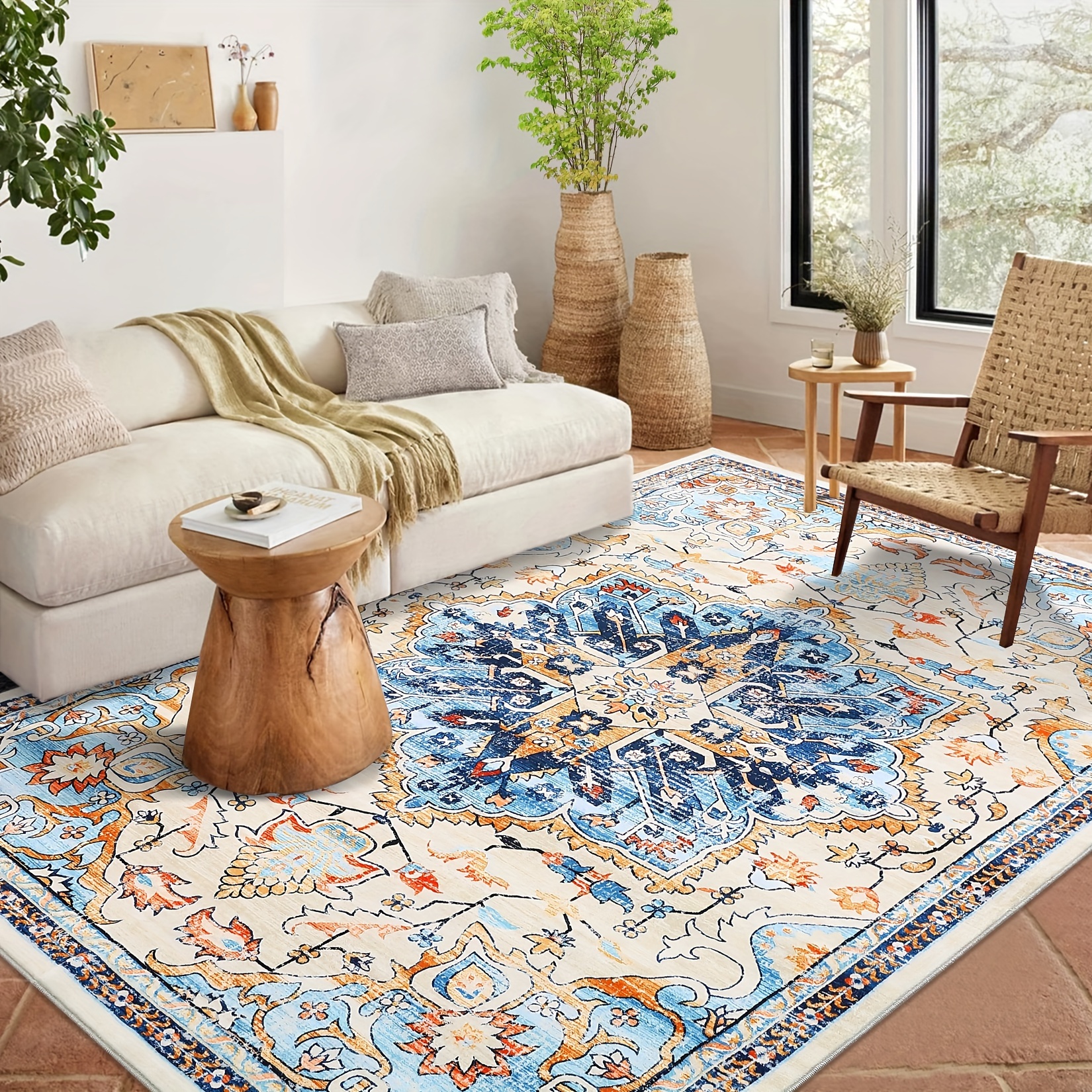 1 Pc, Washable Rugs Soft Rug For Bedroom Vintage Living Room Rugs Boho Medallion Large Area Rug Soft Non Slip Throw Rugs Stain Resistant Carpet For Nursery Office Dining Room, Multi
1 Pc, Washable Rugs Soft Rug For Bedroom Vintage Living Room Rugs Boho Medallion Large Area Rug Soft Non Slip Throw Rugs Stain Resistant Carpet For Nursery Office Dining Room, Multi