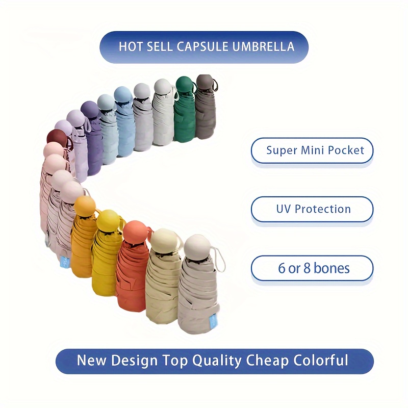 Umbrella 1pc - Waterproof, Portable, Lightweight, Uv Protection, Windproof, Easy To Carry, Casual Fold Design With Handbag - Ideal For Outdoor Activities, Travel, And Daily Use
Umbrella 1pc - Waterproof, Portable, Lightweight, Uv Protection, Windproof, Easy To Carry, Casual Fold Design With Handbag - Ideal For Outdoor Activities, Travel, And Daily Use